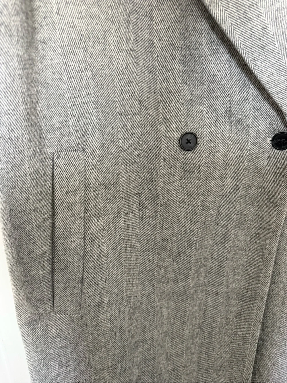 Old Navy Gray Double-Breasted Coat - Picture 3 of 3